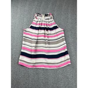 Willi Smith Women's Sleeveless‎ Striped Blouse Size Medium